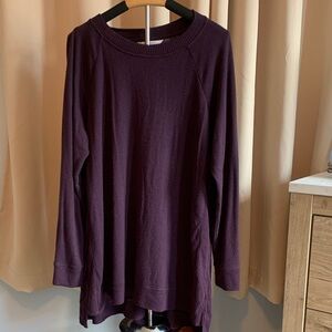 Market & Spruce Deep Purple Long Sleeve Top